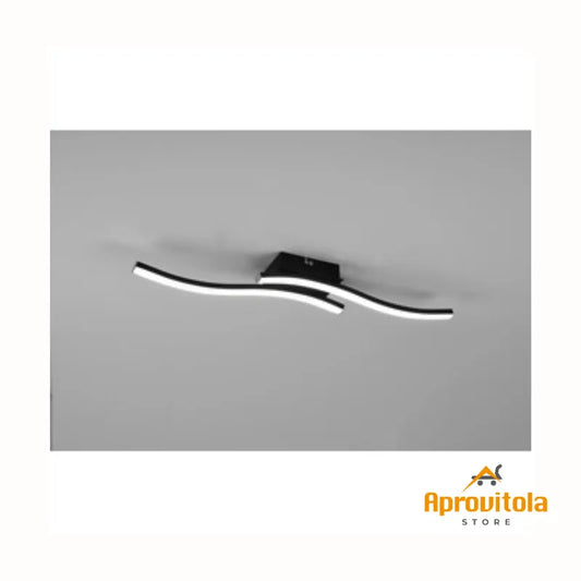 plafoniera nera 2 led