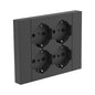 Multipresa Incasso Quadra 4 Prese Bipasso per Scatola 3 Moduli | Electroline