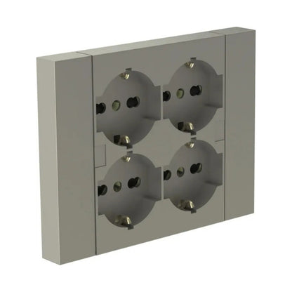 Multipresa Incasso Quadra 4 Prese Bipasso per Scatola 3 Moduli | Electroline