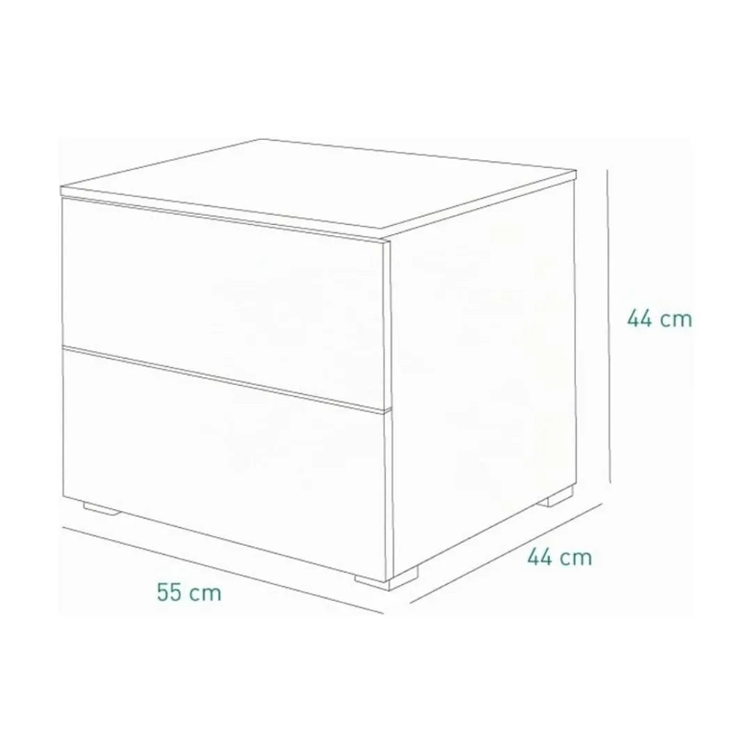 Comodino 2 Cassetti Linea Privilegio 18mm Finitura Legno | Aprovitola Store