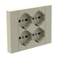 Multipresa Incasso Quadra 4 Prese Bipasso per Scatola 3 Moduli | Electroline