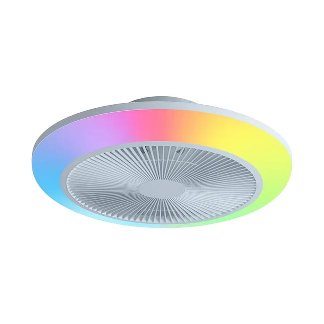 Plafoniera LED con Ventilatore Silenzioso Dimmerabile RGB CCT Timer