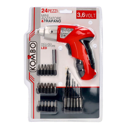 KOMBO TRAPANO AVVITATORE MINI 3.6V 24PZ