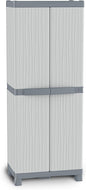 Terry, Base 2700 Uw, Armadietto da Interno Esterno a Due Ante, 4 Ripiani Regolabili e 2 Vaschette. Materiale: Plastica, Dimensioni: 70x43,8x181,8 cm