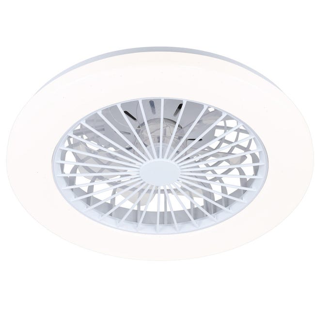 Ventilatore da soffitto FANNY pale trasparenti, struttura bianco ø 48.5 cm