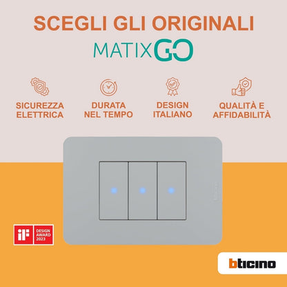Placca MatixGO in ABS Bianco | BTicino