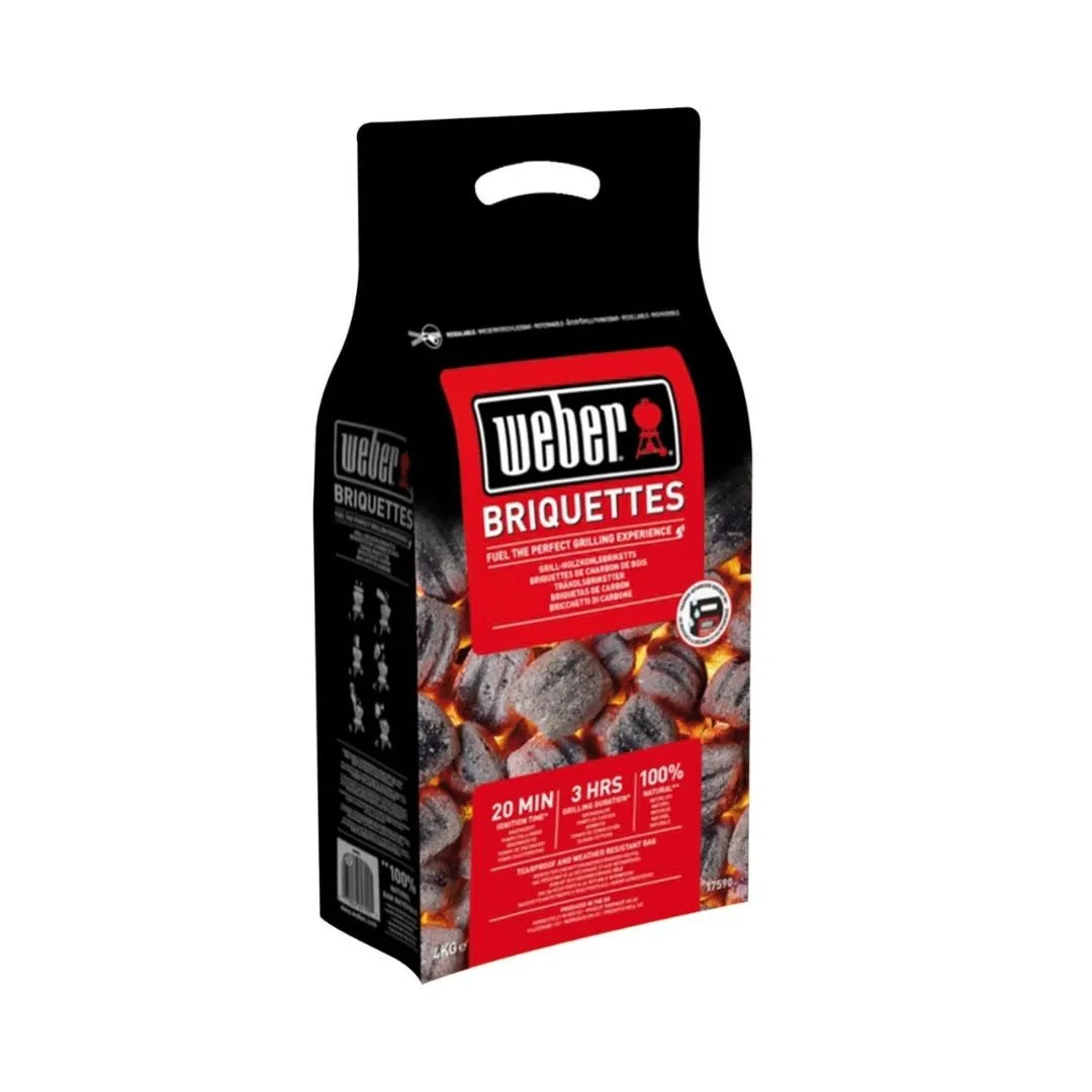 Bricchetti di Carbone 100% Naturali - Formati 4 kg e 8 kg | Weber