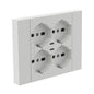 Multipresa Incasso Quadra con 4 Prese Bipasso Schuko e 2 USB-C | Electoline