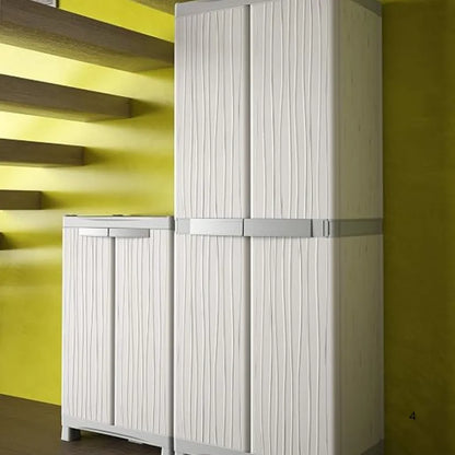 Armadio Portascope in Polipropilene Terry Wave 2 Ante 70x44x181 cm | Eco Friendly