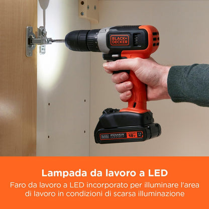 Trapano Avvitatore 18V BCD001C1-QW | Black+Decker