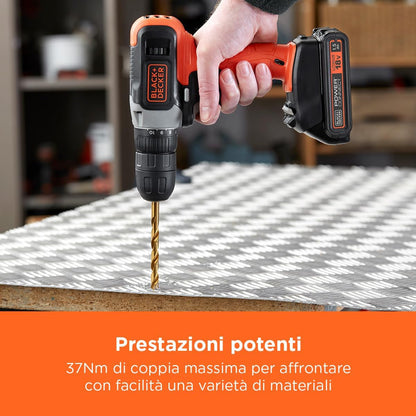 Trapano Avvitatore 18V BCD001C1-QW | Black+Decker