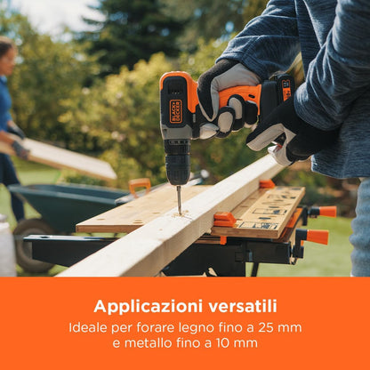 Trapano Avvitatore 18V BCD001C1-QW | Black+Decker