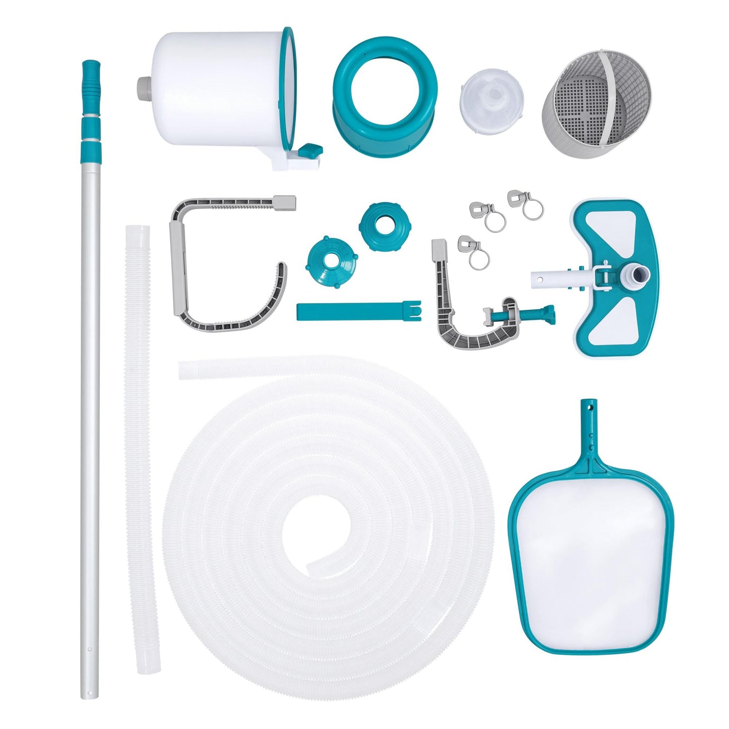 Kit per pulizia piscina AquaClean Deluxe - con skimmer e aspiratore