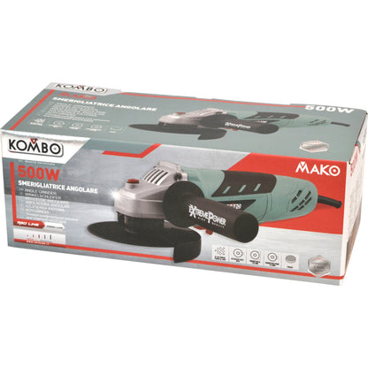 Smerigliatrice angolare KOMBO impugnatura ergonomica 115 mm KO601 22mm 500W