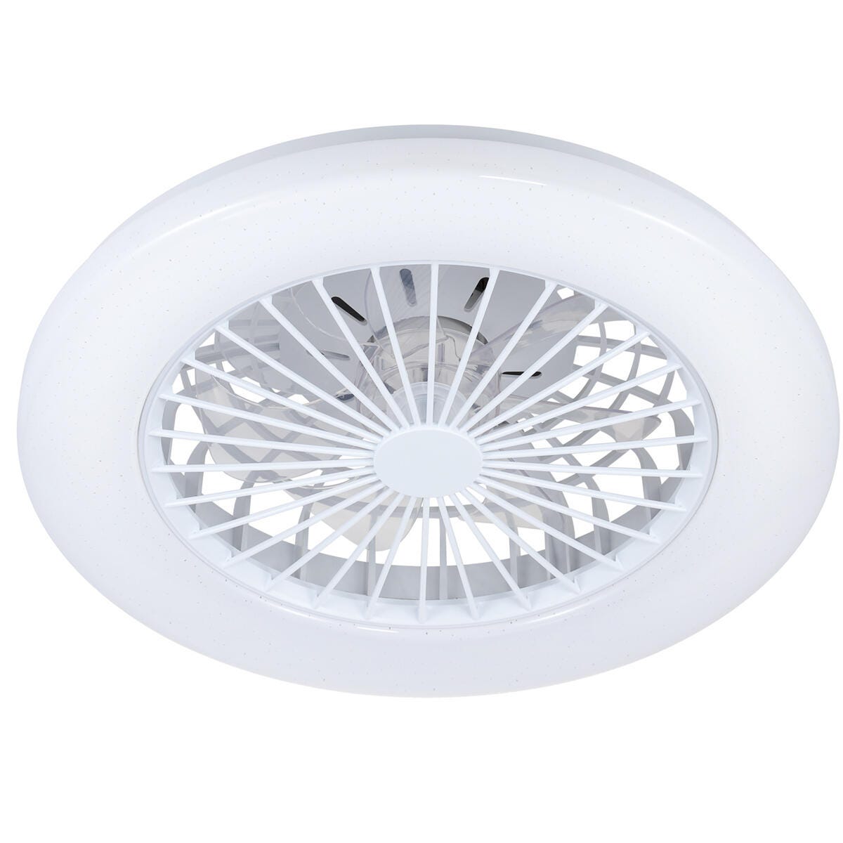 Ventilatore da soffitto FANNY pale trasparenti, struttura bianco ø 48.5 cm