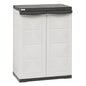 ARMADIO IN RESINA TRIOPLAST 2 ANTE 1 RIPIANO 64x84,5x37 cm (LxHxP) NERO / GRIGIO