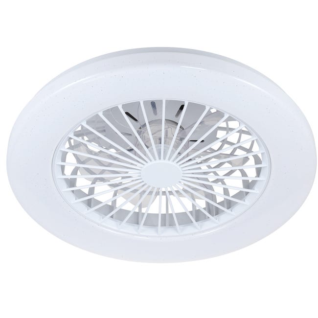 Ventilatore da soffitto FANNY pale trasparenti, struttura bianco ø 48.5 cm