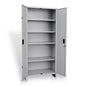 Armadio tuttopiani in metallo doppia anta con 4 ripiani e serratura - 60x40xH180 cm