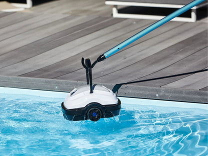 Robottino "Sirena" puliscifondo per piscina automatico con ruote, fino a 50 minuti di autonomia