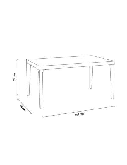 KING TAVOLO TORTORA 146x86x74