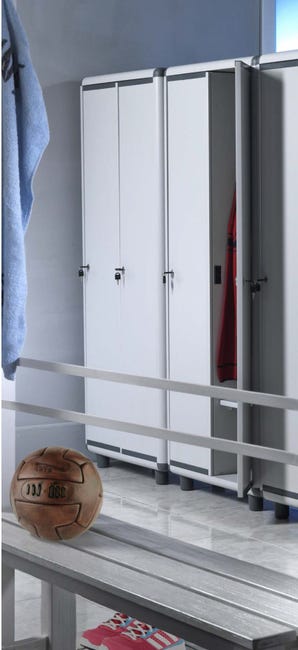 Armadietto spogliatoio in resina a 2 ante chiudibili a chiave Sporco Pulito Easy Garofalo