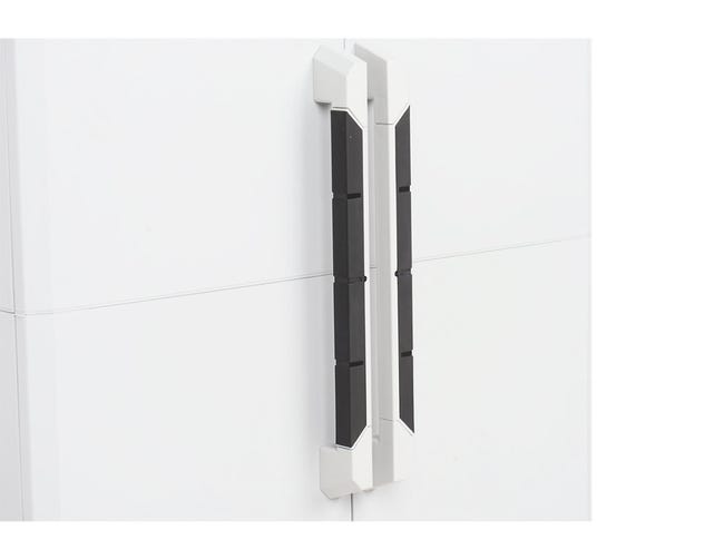 Armadio basso Trasforming Modular 3 TERRY STORAGE in resina, grigio L 78 x H 143 x P 44 cm 2 ante, adatto per interno/esterno