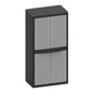 Armadio alto Jumbo Cab 2900 Qblack TERRY STORAGE in polipropilene, grigio L 89.7 x H 180 x P 53.7 cm 2 ante, adatto per interno/esterno