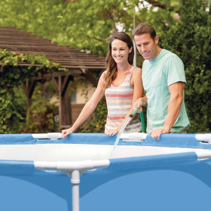 Intex 28209NP – Piscina Metal Frame Rotonda con Parasole e Spruzzo, 183x38 cm