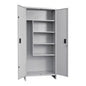 Armadio per scope Pratiko Q in acciaio, grigio L 80 x H 179.5 x P 40 cm 2 ante, da interno