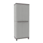 Armadio per scope C-Wood 3680 TERRY STORAGE in polipropilene, grigio chiaro e tortora L 68 x H 170 x P 39 cm 2 ante, adatto per interno/esterno