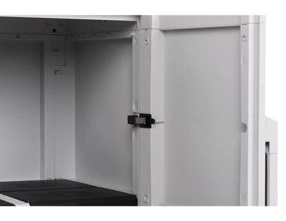 Armadio basso Trasforming Modular 3 TERRY STORAGE in resina, grigio L 78 x H 143 x P 44 cm 2 ante, adatto per interno/esterno