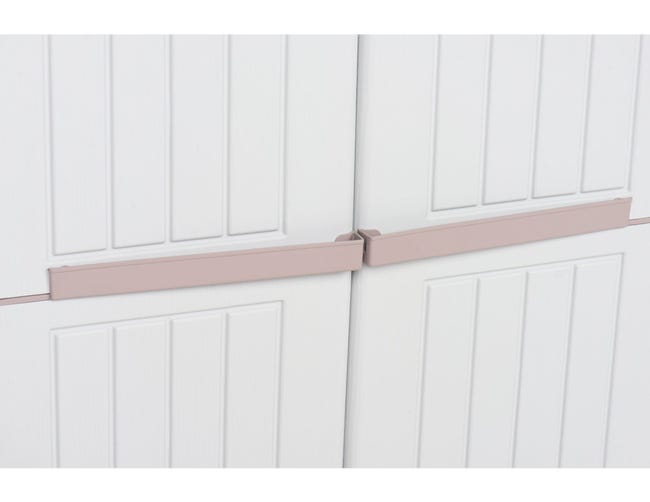Armadio per scope C-Wood 3680 TERRY STORAGE in polipropilene, grigio chiaro e tortora L 68 x H 170 x P 39 cm 2 ante, adatto per interno/esterno