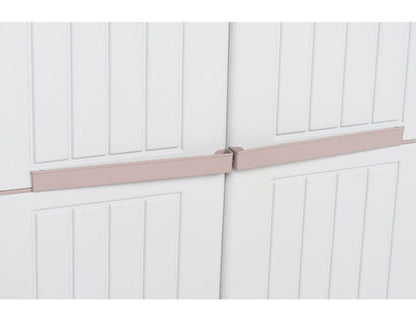 Armadio per scope C-Wood 3680 TERRY STORAGE in polipropilene, grigio chiaro e tortora L 68 x H 170 x P 39 cm 2 ante, adatto per interno/esterno