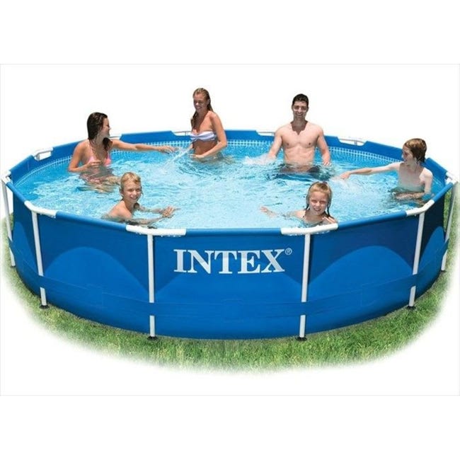 Intex 28212GN Piscina con telaio di metallo 366 x 76 cm