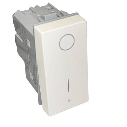 Interruttore bipolare basculante Bticino MatixGO 2P 16AX 1 modulo bianco JW4002