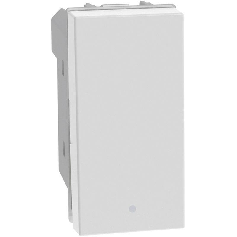 Pulsante basculante Bticino MatixGO 1P NO 10AX 1 modulo bianco JW4005
