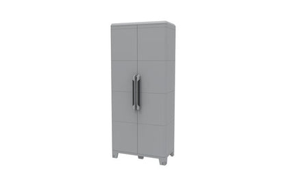 Armadio alto Trasforming Modular 4 TERRY STORAGE in resina, grigio L 78 x H 185 x P 44 cm 2 ante, adatto per interno/esterno riparato