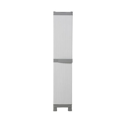Armadio in Resina Antiurto Terry Wave 1A 35X44X181Cm 1 Anta 5 Ripiani da Esterno