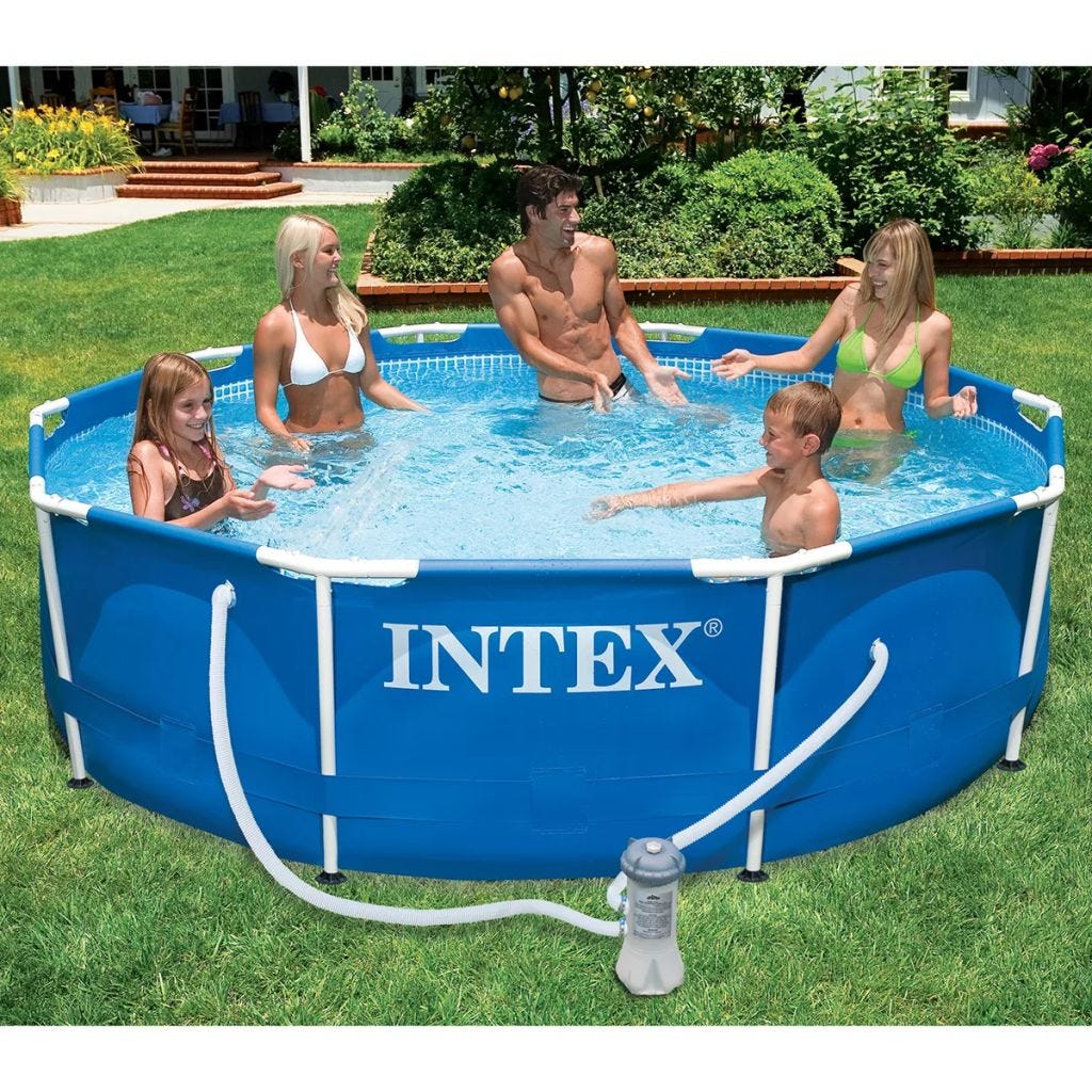 Intex 28212GN Piscina con telaio di metallo 366 x 76 cm