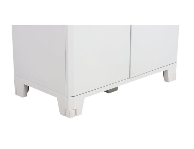 Armadio basso Trasforming Modular 3 TERRY STORAGE in resina, grigio L 78 x H 143 x P 44 cm 2 ante, adatto per interno/esterno