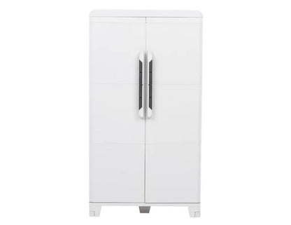 Armadio basso Trasforming Modular 3 TERRY STORAGE in resina, grigio L 78 x H 143 x P 44 cm 2 ante, adatto per interno/esterno