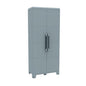 Armadio alto Trasforming Modular 4 TERRY STORAGE in resina, grigio L 78 x H 185 x P 44 cm 2 ante, adatto per interno/esterno riparato