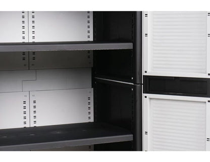 Armadio alto Jumbo Cab 2900 Qblack TERRY STORAGE in polipropilene, grigio L 89.7 x H 180 x P 53.7 cm 2 ante, adatto per interno/esterno