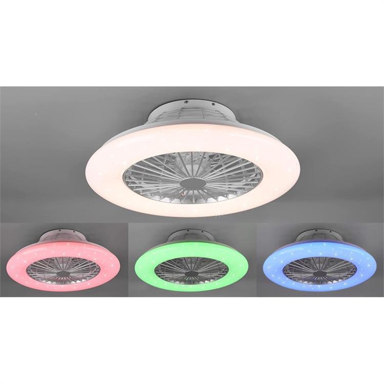 PLAFONIERA STRALSUND VENTILATORE LED EFFETTO CIELO STELLATO RGB DIAMETRO 50 CM.
