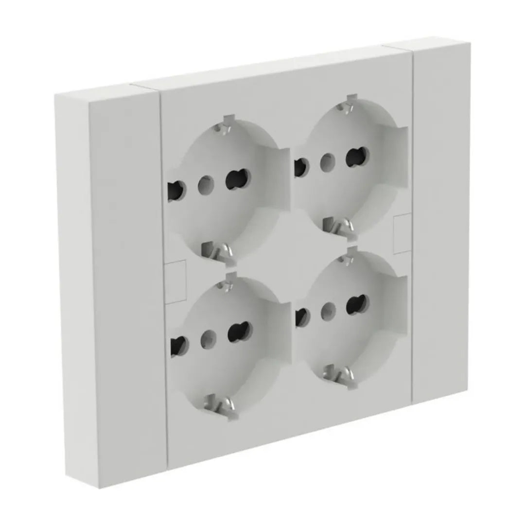 Multipresa Incasso Quadra 4 Prese Bipasso per Scatola 3 Moduli | Electroline