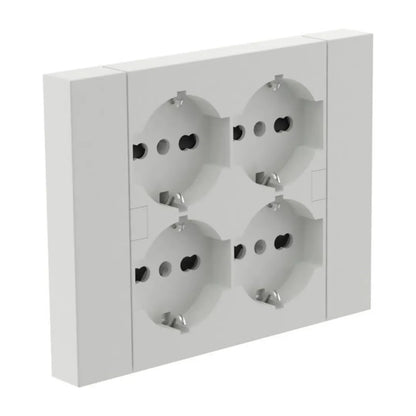 Multipresa Incasso Quadra 4 Prese Bipasso per Scatola 3 Moduli | Electroline