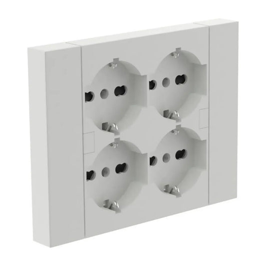 Multipresa Incasso Quadra 4 Prese Bipasso per Scatola 3 Moduli | Electroline