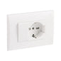 Placca con Supporto, Pulsante Deviatore e Presa Schuko | Electoline