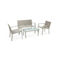 Salotto da Giardino Santiago 4 Pezzi in Acciaio e Textilene | Aprovitola Store