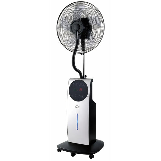 Ventilatore da Pavimento Nebulizzatore DCG 90W 5 Pale 3,1L Grigio